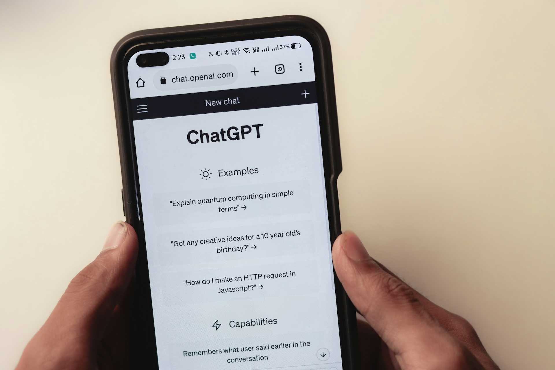 Phone using ChatGPT