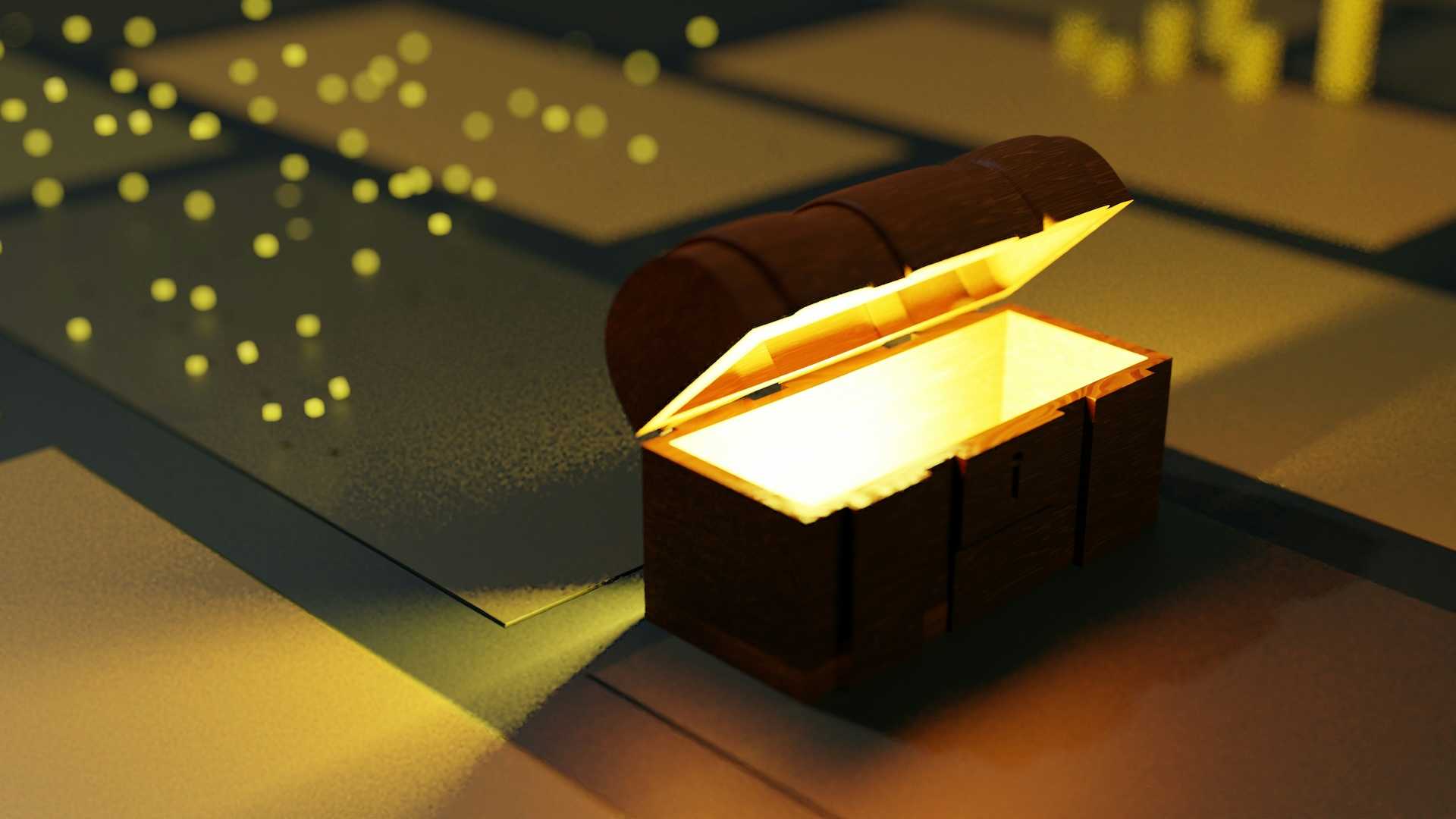 Open treasure chest