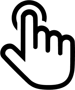 A hand imitating a click